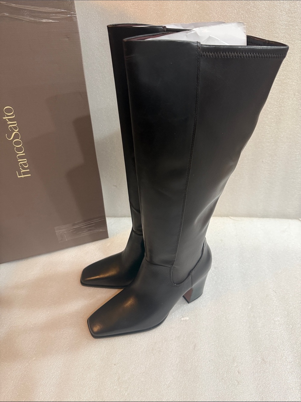 Franco Sarto Women's Jonie Mid Calf Boot Dark Hickory Brown Leather 9 M - Picture 4 of 11